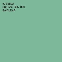 #7EB89A - Bay Leaf Color Image